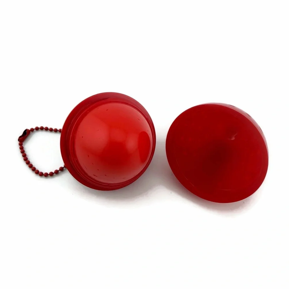 Red Strawberry Shaped Lip Balm Keychain